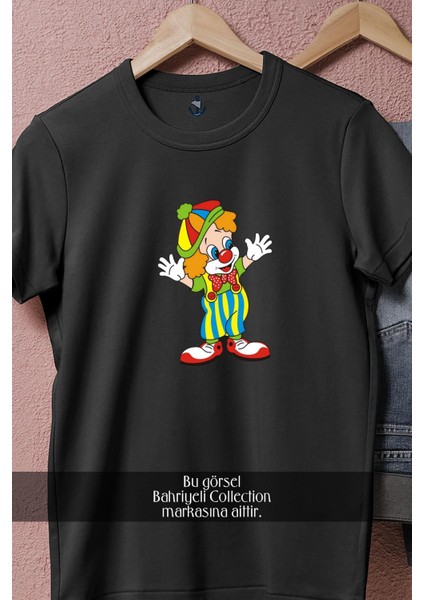 Oversize Palyaço Renkli Tasarımlı Unisex T-Shirt fiyatları