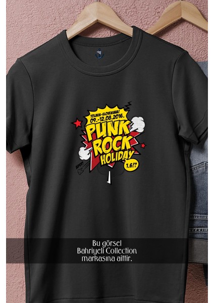 Oversize Punk Rock Holiday Tasarımlı Unisex T-Shirt fiyatları