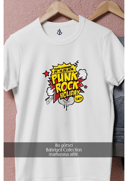 Oversize Punk Rock Holiday Tasarımlı Unisex T-Shirt fiyatları