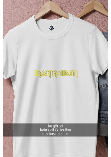 Oversize Yellow Line Iron Maiden Tasarımlı Unisex T-Shirt fiyatları
