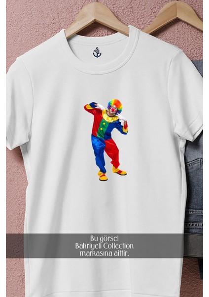 Oversize Palyaço Renkler Tasarımlı Unisex T-Shirt fiyatları