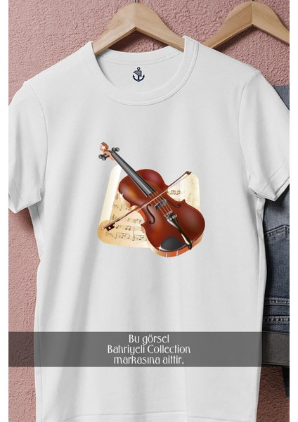 Oversize Keman ve Nota Tasarımlı Unisex T-Shirt fiyatları