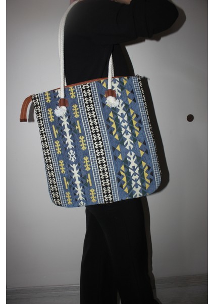 Otantik Desen Kadın Omuz ve Plaj Çantası Tirilye Model Tirilyeçantam1 modelleri