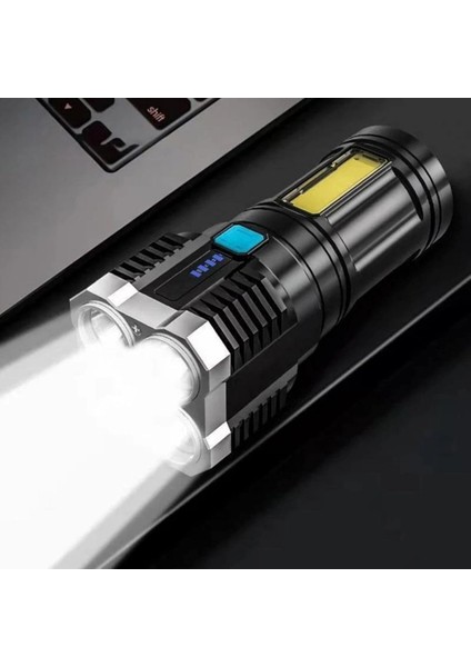4 Fonksiyonlu Cob LED El Feneri USB Şarjlı El Feneri modelleri