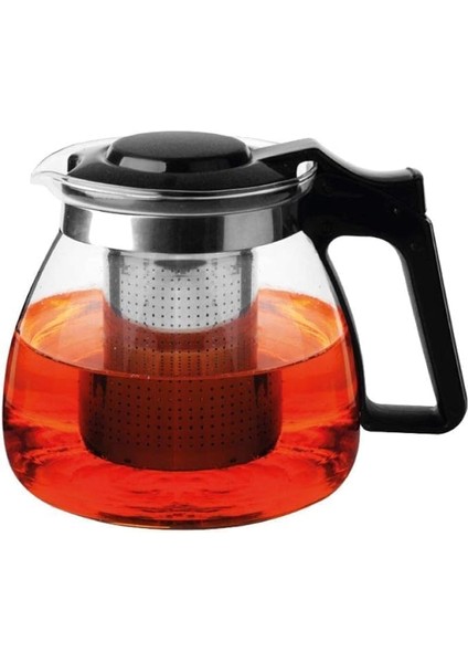 Home Isıya Dayanıklı Borosilikat Cam Demlik, Kendinden Süzgeçli, Şık Tasarım (900 Ml)