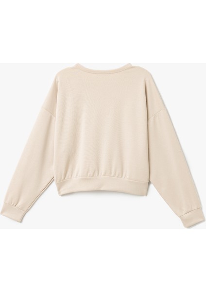 Yeni Sezon Modal Kumaş Bisiklet Yaka Uzun Kollu Basic Sweatshirt fiyatları
