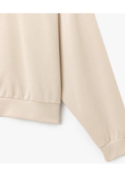 Yeni Sezon Modal Kumaş Bisiklet Yaka Uzun Kollu Basic Sweatshirt fırsatları