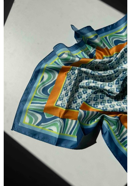 Geometrik Desenli Kiremit Bandana Fular modelleri