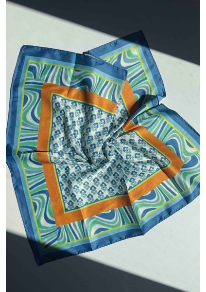 Geometrik Desenli Kiremit Bandana Fular indirimleri