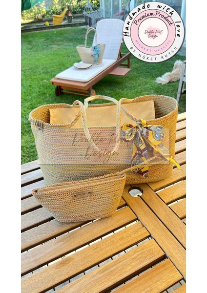 Antik Dikdörtgen 2li Takım Plaj Çantası , El Çantası Clutch, Totebag, Kadın, Yazlık, fiyatları