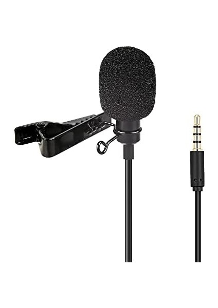 Akıllı Telefon ve Tabletler Için Lv-1 Yaka Mikrofonu 3,5mm (Mic) Canlı Yayın, Röportaj, Toplantı Youtube Için Mükemmel