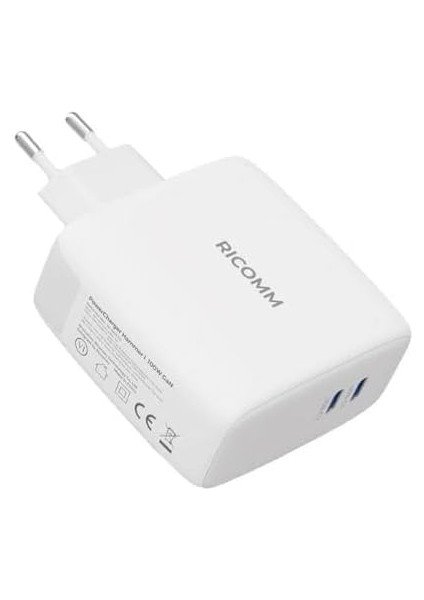 100W Gan 2 Portlu Usb-C Şarj Aleti Qc5.0 Pd Type-C Hızlı Şarj Cihazı + 100W Şarj Kablosu