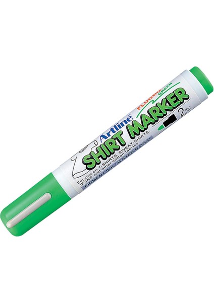 Shirt Marker Tişört Markörü, Uç: 2, 0mm, Fosforlu Yeşil