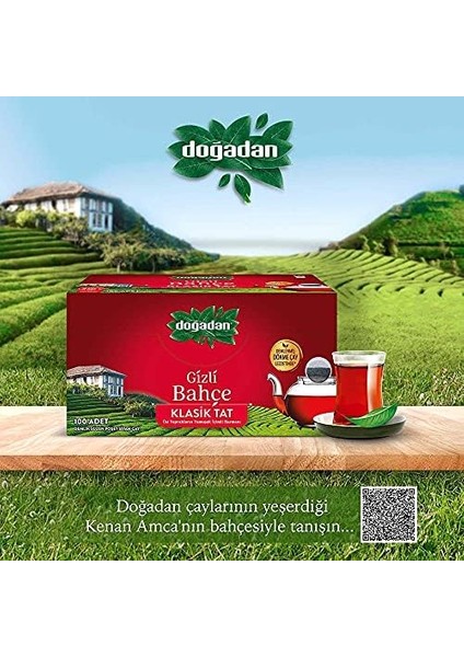 Gizli Bahçe Demlik Poşet Siyah Çay (Klasik, 100 Adet)