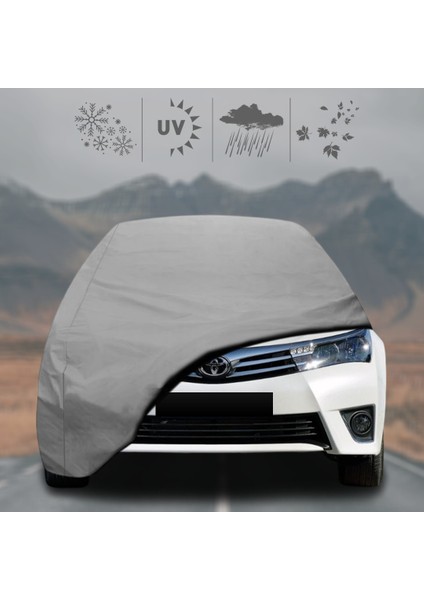 Toyota Corolla (2012 - 2018) Oto Branda Su Geçirmez Miflonlu Araba Brandası Klipsli Araba Çadırı