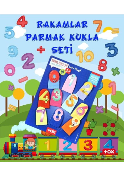 Rakamlar 10 Parça Parmak Kukla , Eğitici Oyuncak T64-1