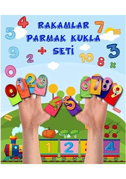 Rakamlar 10 Parça Parmak Kukla , Eğitici Oyuncak T64-1