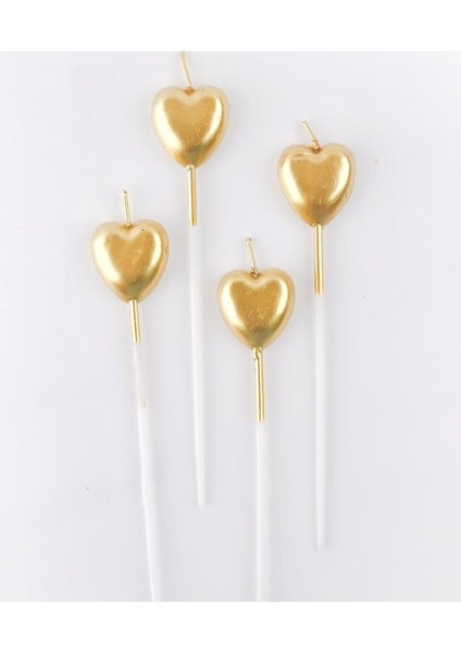 4'lü Kalp Gold Mum fiyatları
