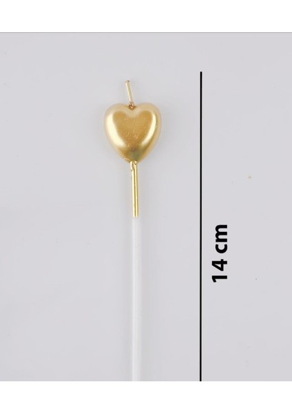 4'lü Kalp Gold Mum modelleri