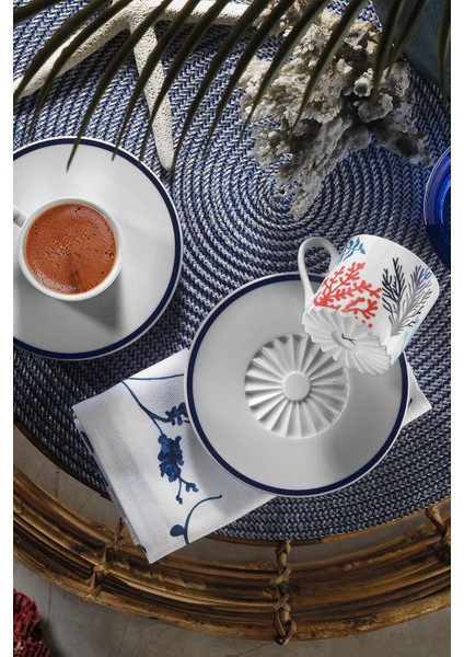 Porselen 12216 Pilea 4 Parça 2 Kişilik Kahve Takımı