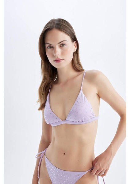 Regular Fit Desenli Üçgen Bikini Üstü-Fall in Love C4421AX24HS modelleri