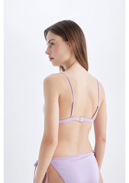 Regular Fit Desenli Üçgen Bikini Üstü-Fall in Love C4421AX24HS indirimleri