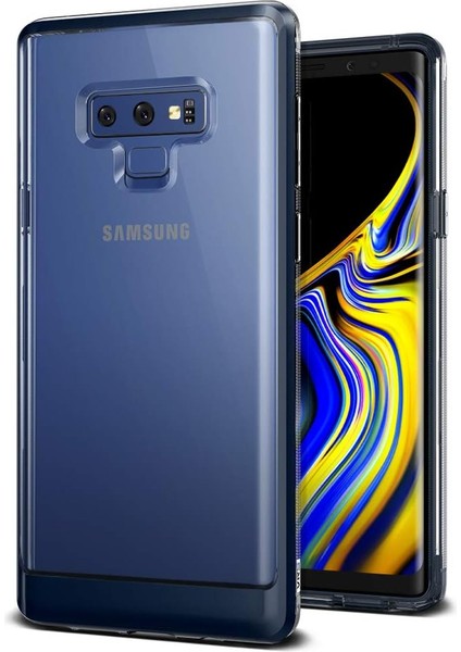Design VRSN9CB Galaxy Note 9 Crystal Bumper Kılıf, Deep Sea Blue