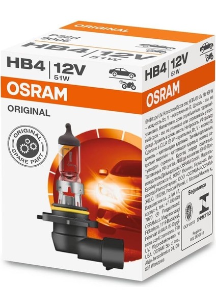 Ampul Hb4 12V 51W 9006