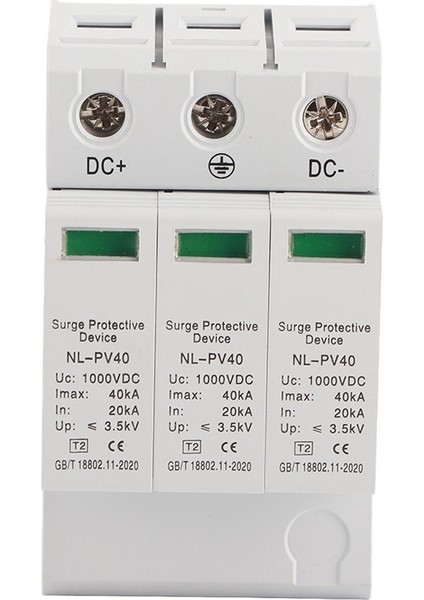 Aşırı Gerilim Koruma Cihazı 20‑40KA 3p 1000V Fotovoltaik Pv Gerilim Koruması Parafudr Koruyucu (Yurt Dışından) fiyatları