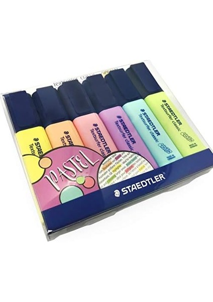 364 Cwp6 Textsurfer Classic Pastel Fosforlu Kalem 6'lı Blister