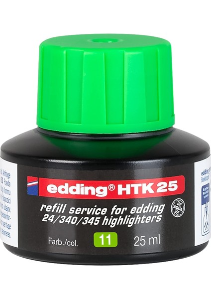 HTK25 Fosforlu Kalem Yedek Mürekkep Açık Yeşil