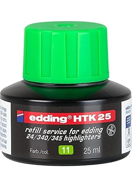 HTK25 Fosforlu Kalem Yedek Mürekkep Açık Yeşil