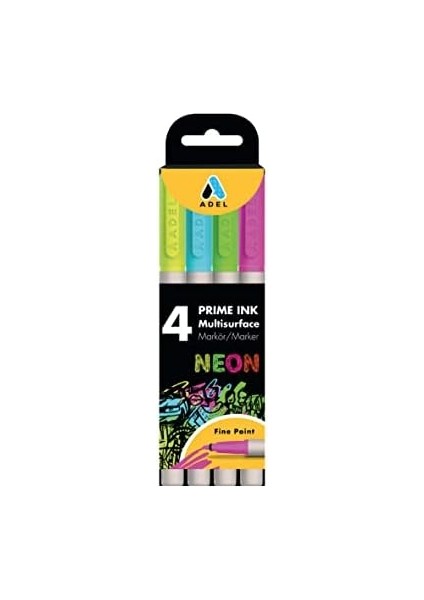 Prime Ink Multisurface 4'lü Neon Markör
