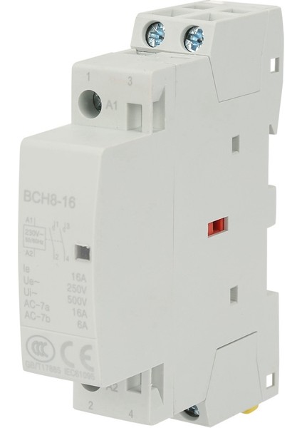 2p 16A 220V/230V 2no 50/60HZ Din Raylı Ev Tipi Ac Kontaktörü (Yurt Dışından)