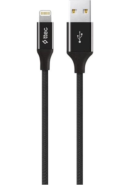 Alumicable Lightning 120CM Şarj Kablosu- Siyah (2DK16S)