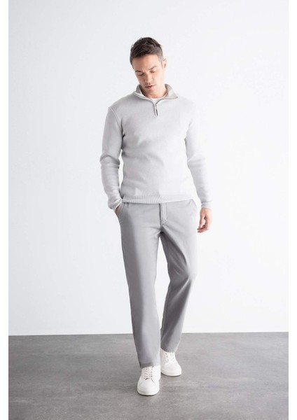 Kanvas Chino Pantolon Normal Kesim 4 Cepli Pamuklu Esnek Düz Paça C9440AX24AU