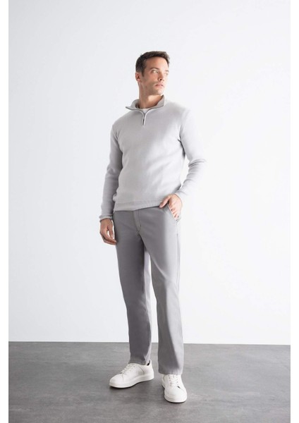 Kanvas Chino Pantolon Normal Kesim 4 Cepli Pamuklu Esnek Düz Paça C9440AX24AU