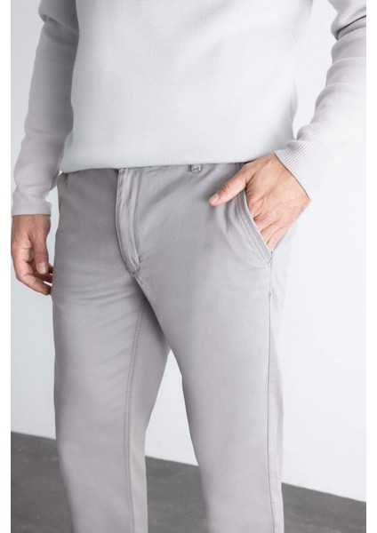 Kanvas Chino Pantolon Normal Kesim 4 Cepli Pamuklu Esnek Düz Paça C9440AX24AU