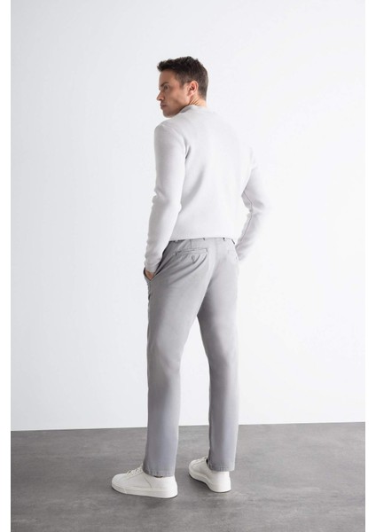 Kanvas Chino Pantolon Normal Kesim 4 Cepli Pamuklu Esnek Düz Paça C9440AX24AU
