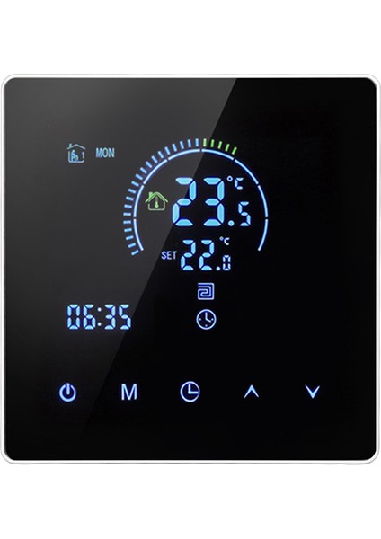 Akıllı Termostat Programlanabilir Dijital Büyük Dokunmatik Ekran Duvara Monte Isıtma Termostatı Tuya 3500W AC90‑240V 16A Wifi ile Uyumlu (3m Algılama Hattı Ile) (Yurt Dışından) indirimleri