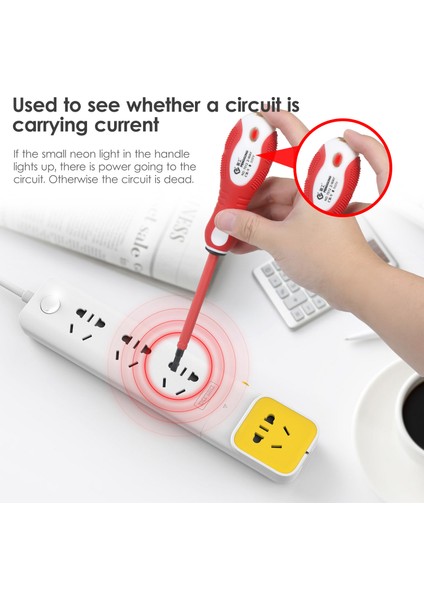 500V Izoleli Tornavida Voltaj Test Cihazı 2'si 1 Arada Tersinir Manyetik Yivli ve Çapraz Tornavida Elektroprob Devre Testi Için Çoklu Tornavidalar (Yurt Dışından) modelleri