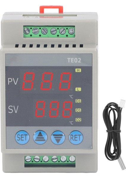 220VAC Dın Ray Mikro Sıcaklık Kontrol Cihazı Yüksek Doğruluk -50℃ Ila 120℃ Dijital Ekran Termostat Modülü (Yurt Dışından)