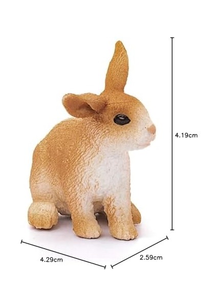 Farm World Tavşan, Figür, 4.3 x 2.6 x 4.2 Cm, 3+ Yaş