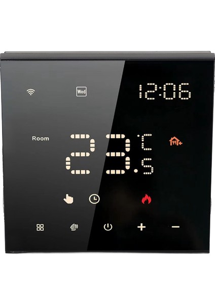 Siyah ME82 LED 7 Akıllı Termostat Dokunmatik Ekran App Kontrolü Ev Termostatı 100‑250VAC 16A Elektrikli Zemin Isıtma (Yurt Dışından) fiyatları