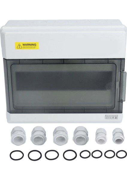 Dağıtım Kutusu Su Geçirmez 12 Yollu Plastik Bağlantı Kutusu Şeffaf Kapak Dın Ray Montajı (Yurt Dışından)