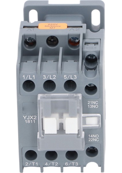 Ac Kontaktör 3 Kutup 1no 1nc 18A Ray Montajlı Gümüş Kontak Düşük Voltajlı Motor Kontrol Cihazı 220V (Yurt Dışından)