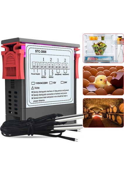 Dijital Ekran Sıcaklık Kontrol Cihazı Mikrobilgisayar Akıllı Çift Kontrol Ayarlanabilir Anahtar 12V (Yurt Dışından) indirimleri