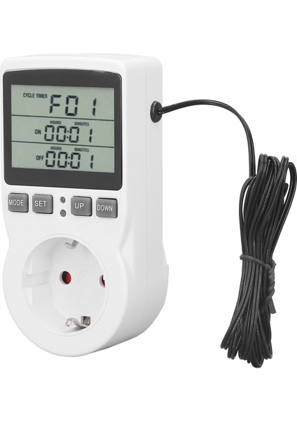 Sıcaklık Kontrol Soketi LCD Ekran Abs Gövde Termostat Kontrol Cihazı 50 60Hz (Yurt Dışından) fiyatları