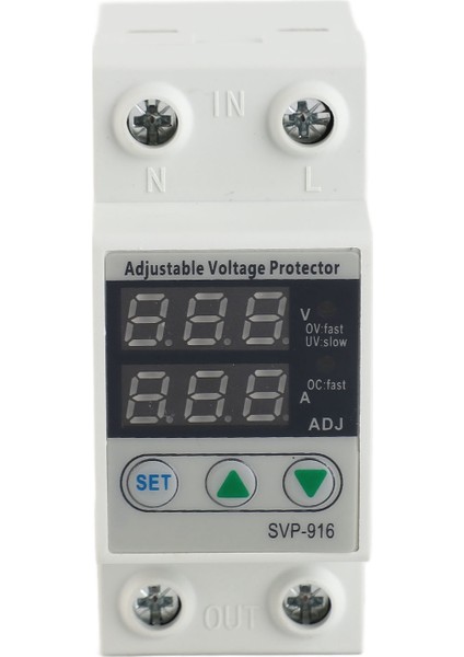 Akıllı Tek Fazlı Ayarlanabilir Aşırı Gerilim Düşük Gerilim Akım Koruyucusu 230VAC(63A) (Yurt Dışından) fırsatları