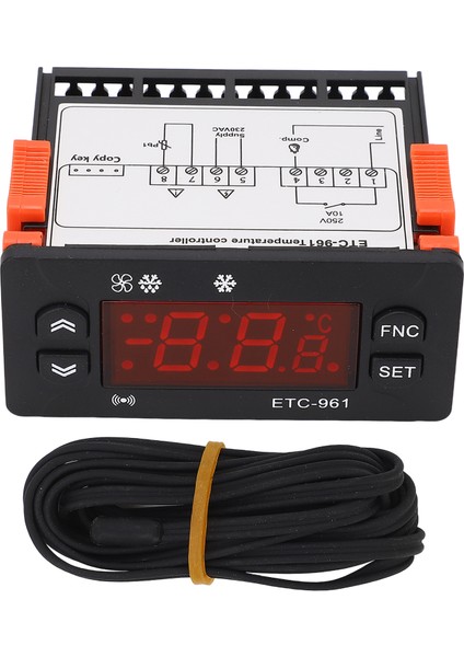 Dondurucu Sıcaklık Kontrol Cihazı Dijital Harici Fahrenheit Santigrat Anahtarlanabilir Soğutma Buz Çözme Kalibrasyon Termostatı 230VAC (Yurt Dışından)